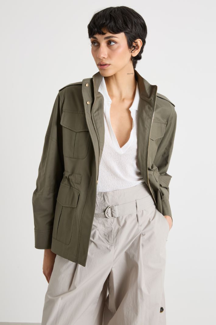 Water-repellent twill safari jacket Intrend - 2