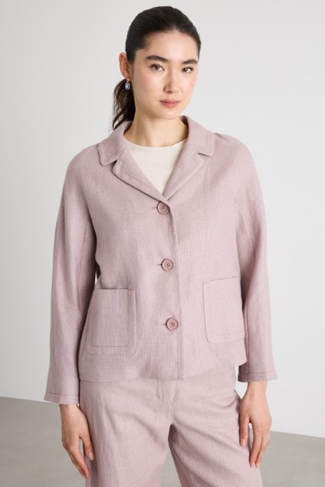 Giacca boxy in stuoia Intrend