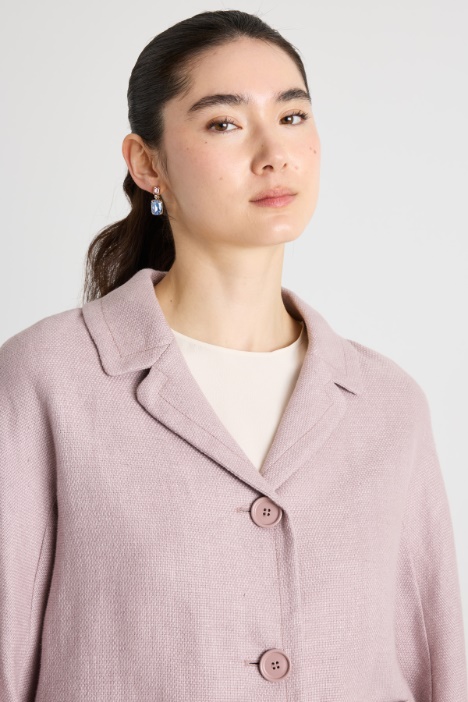 Giacca boxy in stuoia