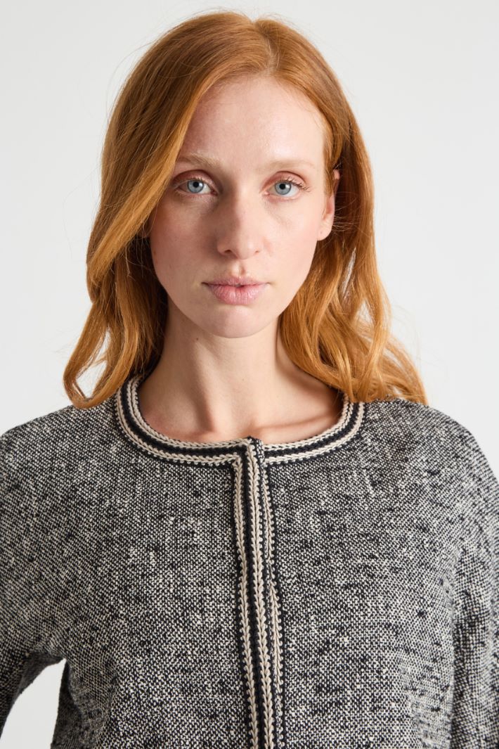 Giacca in stuoia con passamaneria bicolor Intrend - 3