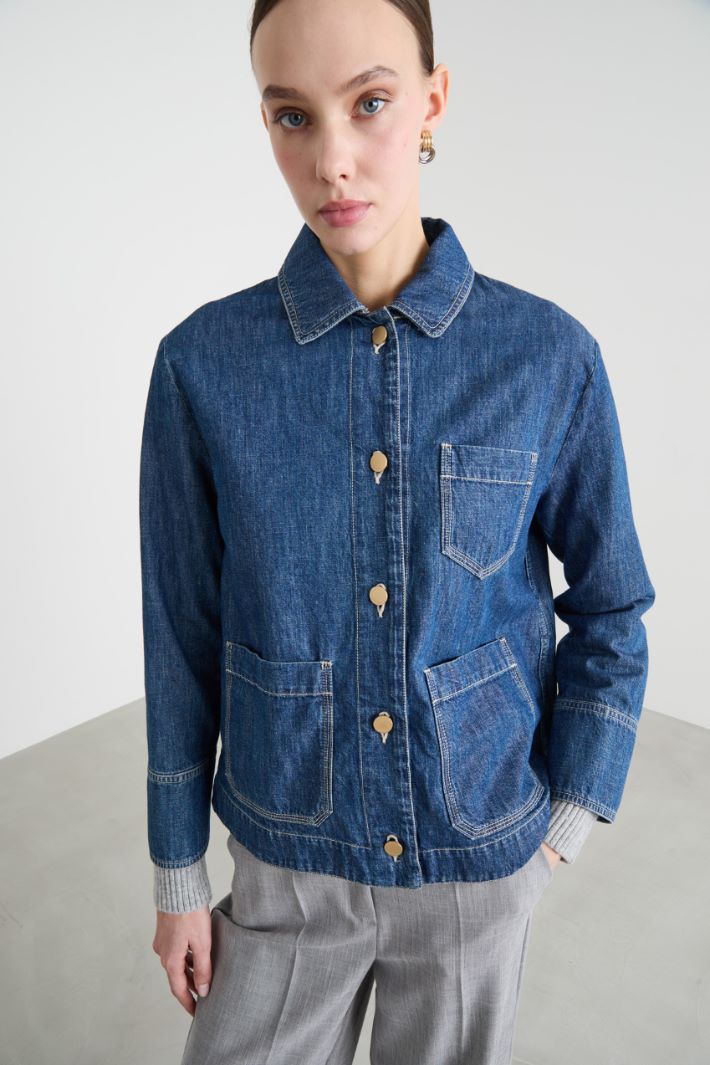 Straight-Fit Denim Jacket Intrend - 3