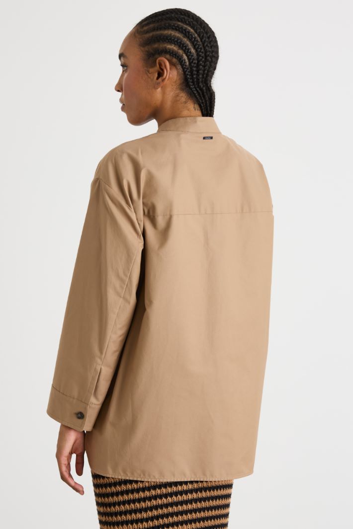 Giacca con colletto alla coreana in twill antigoccia Intrend - 4