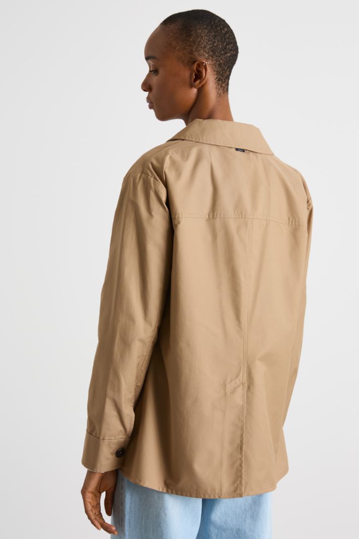 Belted water-repellent twill jacket Intrend - 4
