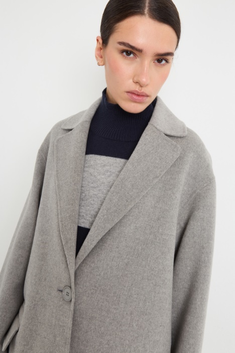 Giacca lunga in drap