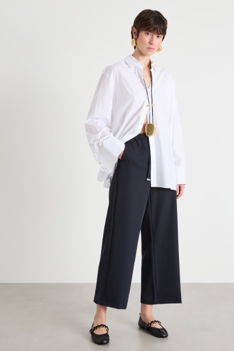 Lace-up poplin shirt Intrend