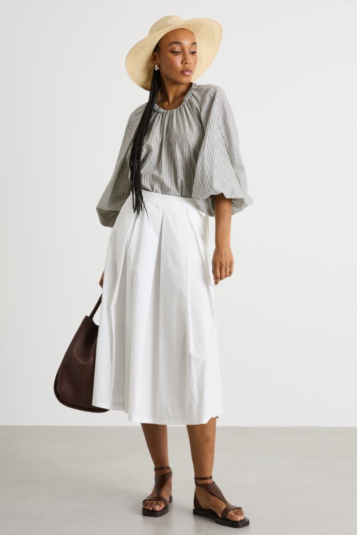 Shirred neckline blouse Intrend