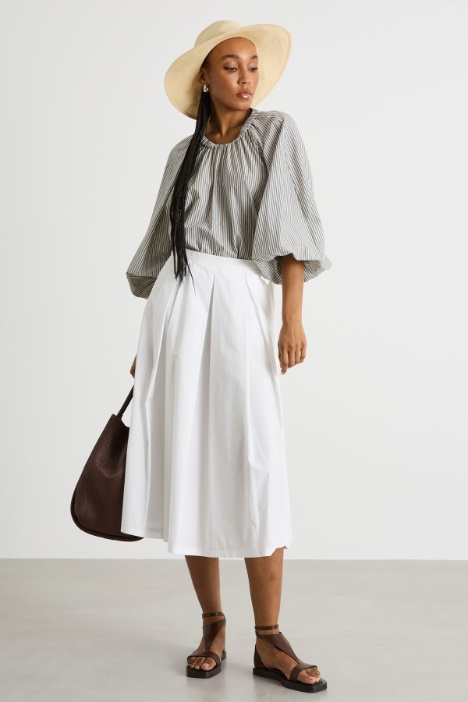 Shirred neckline blouse Intrend