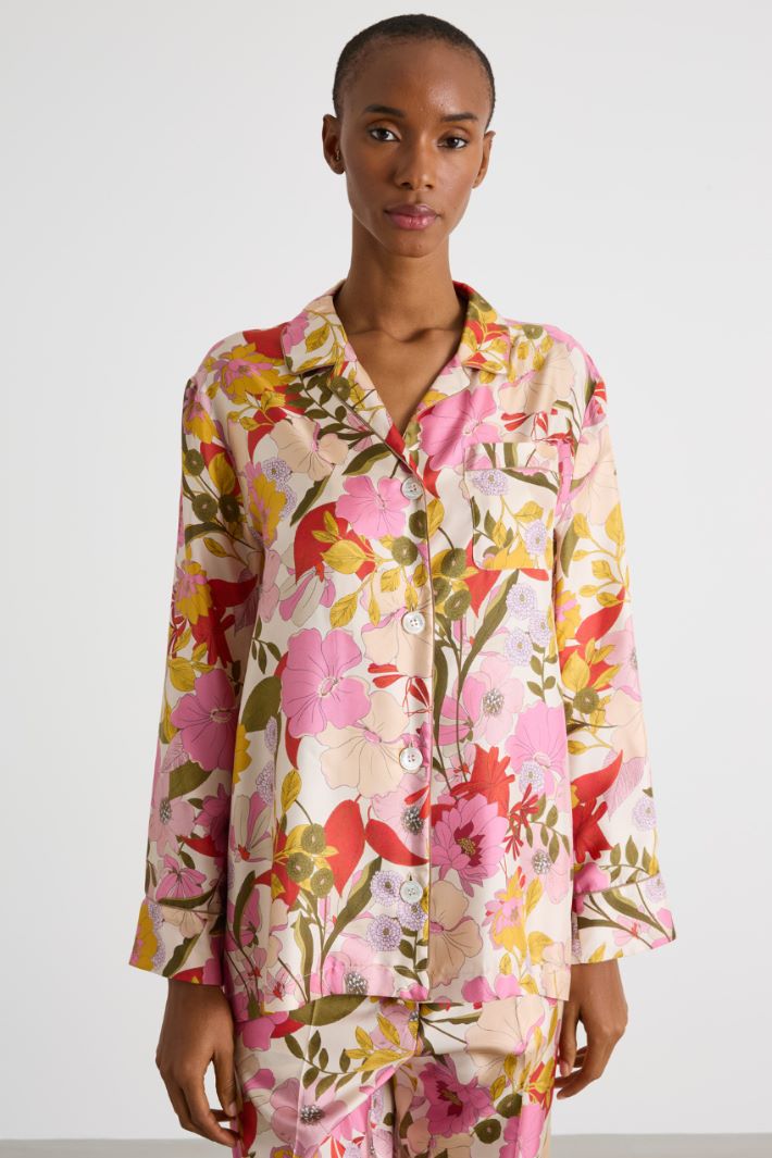 Printed silk twill shirt Intrend - 2