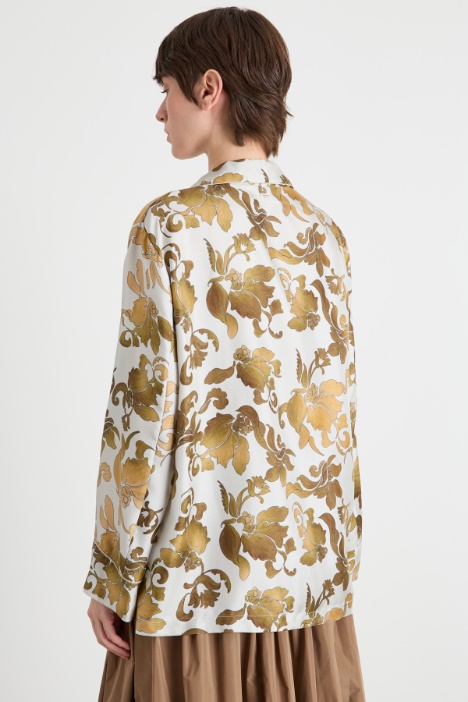 Camisa fluida de twill estampada