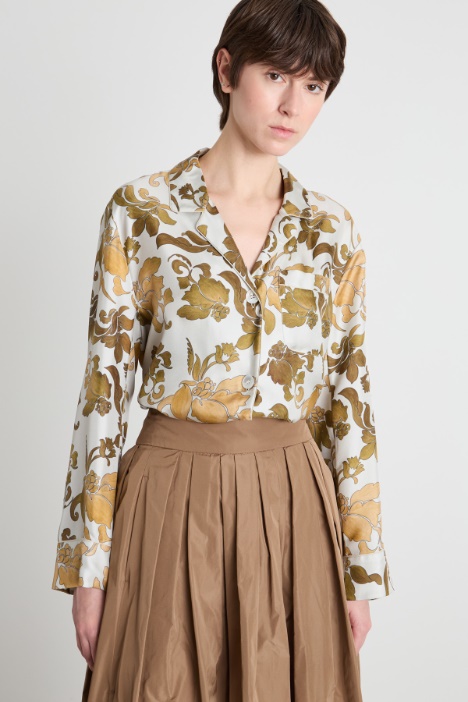 Printed silk twill shirt Intrend