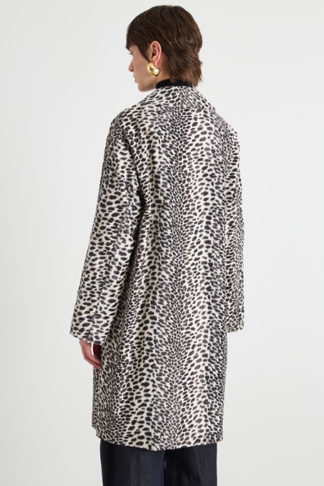 Cappotto midi effetto animalier