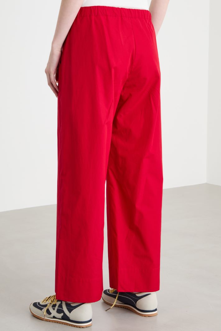 Drawstring poplin trousers Intrend - 4