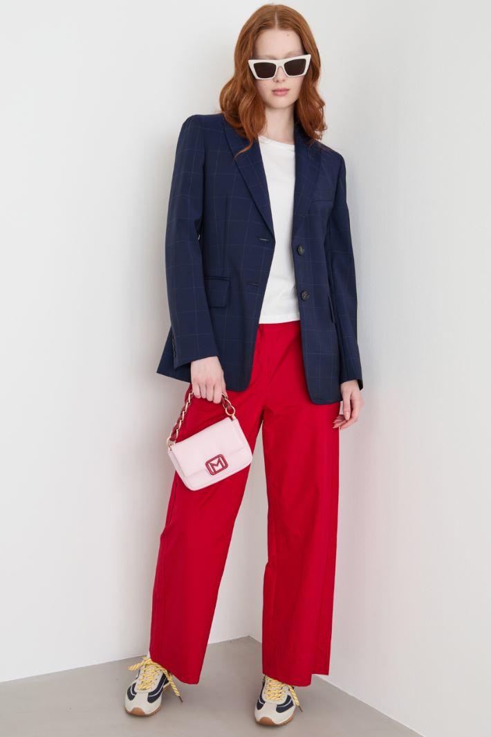 Drawstring poplin trousers Intrend