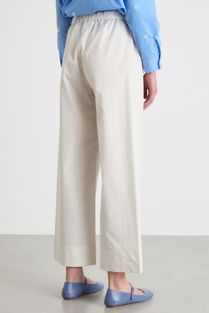 Drawstring poplin trousers Intrend - 4
