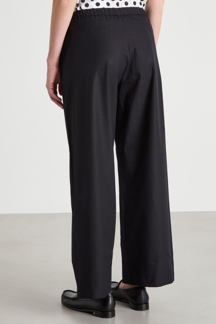 Drawstring poplin trousers Intrend - 4