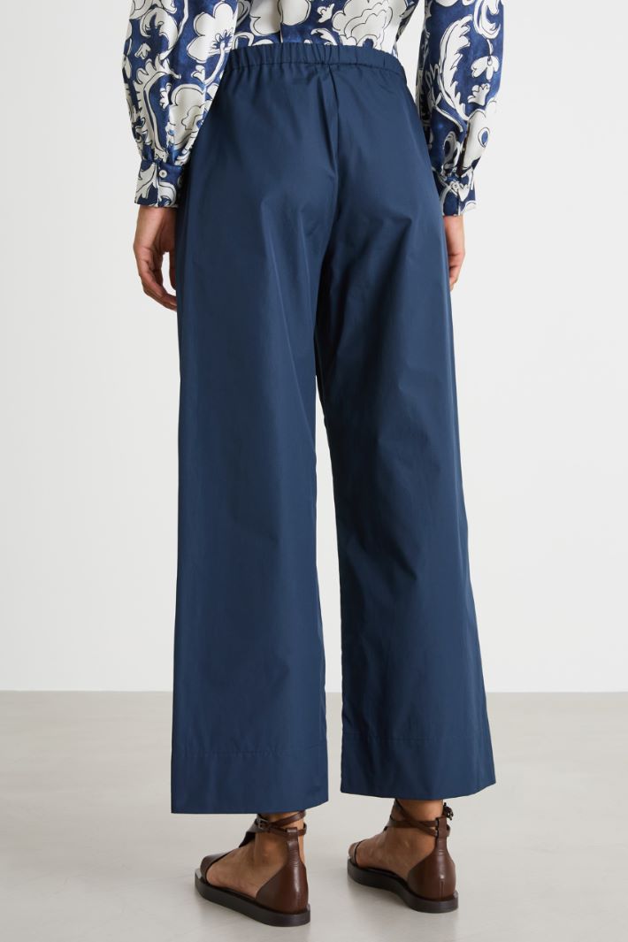 Drawstring poplin trousers Intrend - 4