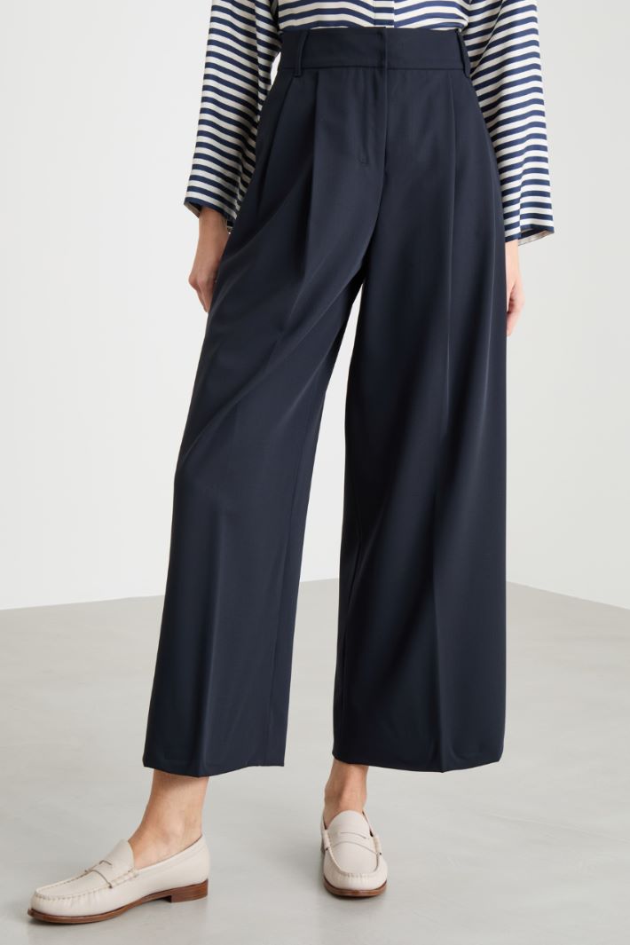 Cropped wide-leg trousers Intrend - 2