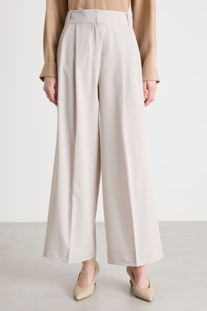 Cropped wide-leg trousers Intrend - 2