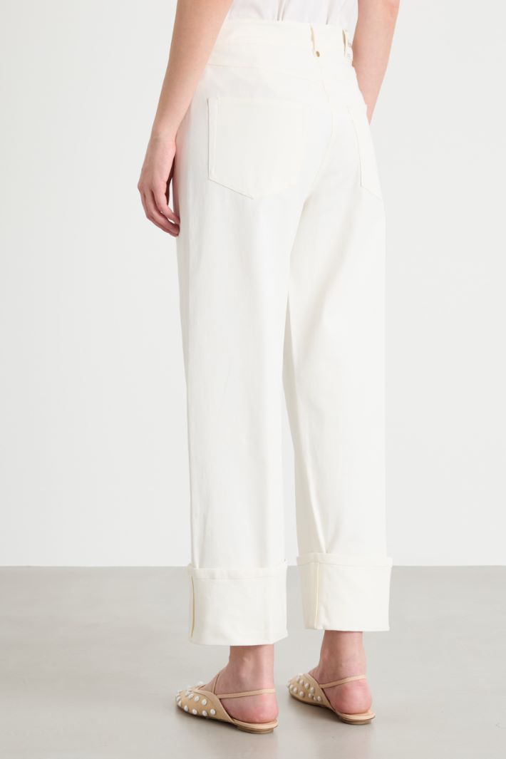 Straight-fit bull denim trousers Intrend - 4