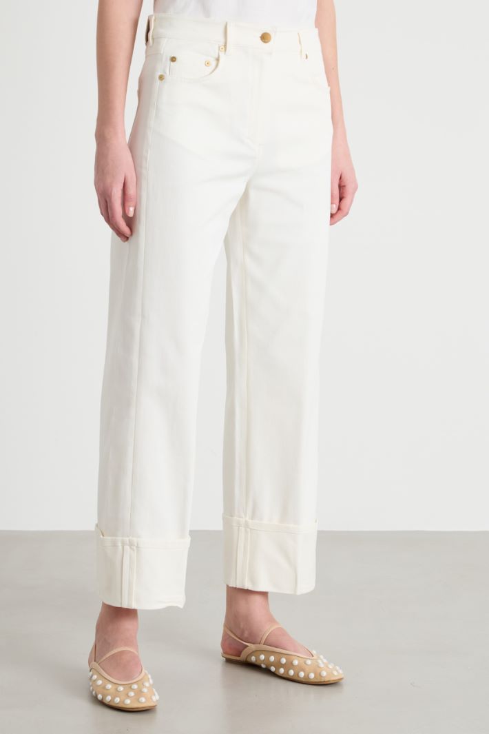 Straight-fit bull denim trousers Intrend - 2