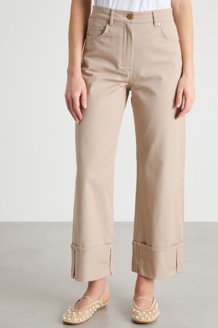 Straight-fit bull denim trousers Intrend - 2