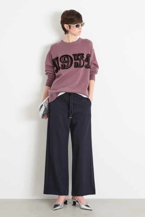 Pantalone stile jogging in lana Intrend