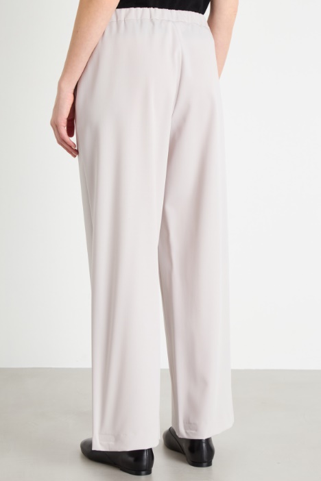 Pantalone stile jogging in lana