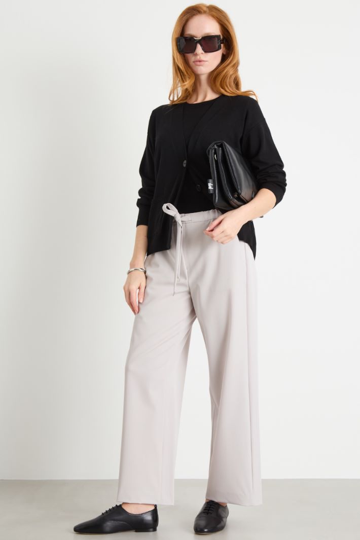 Pantalone stile jogging in lana Intrend
