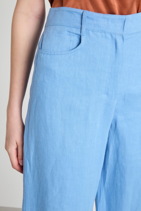 Pantalón ancho de lino