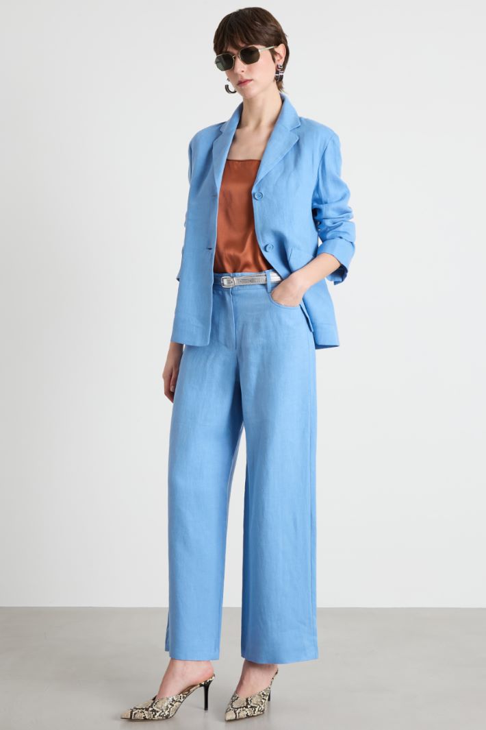 Wide-leg linen trousers Intrend