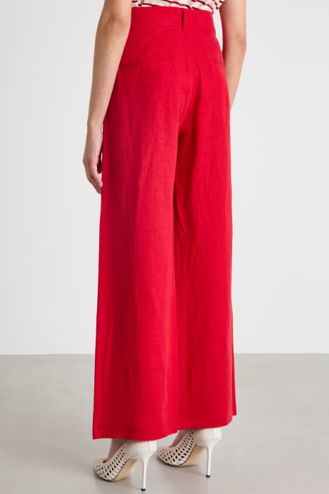 Pantalón ancho de lino