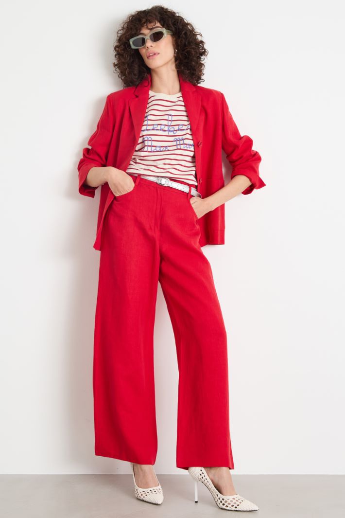 Wide-leg linen trousers Intrend