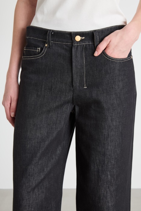 Pantalone dritto effetto jeans