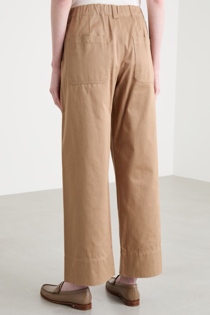 Wide-leg gabardine trousers Intrend - 4