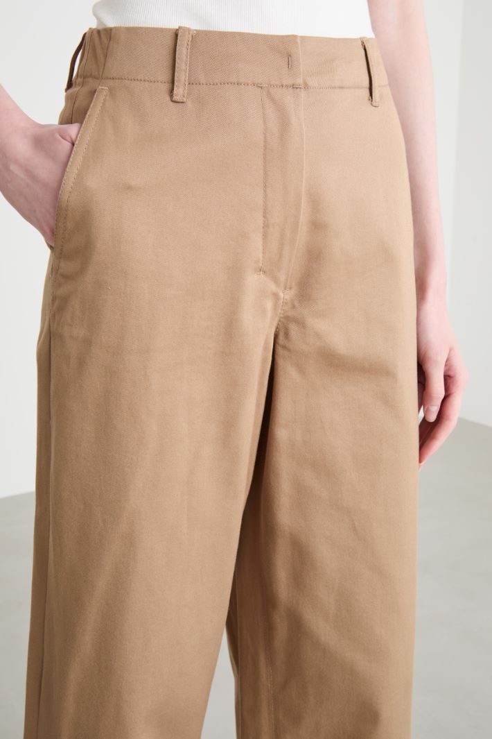 Wide-leg gabardine trousers Intrend - 3