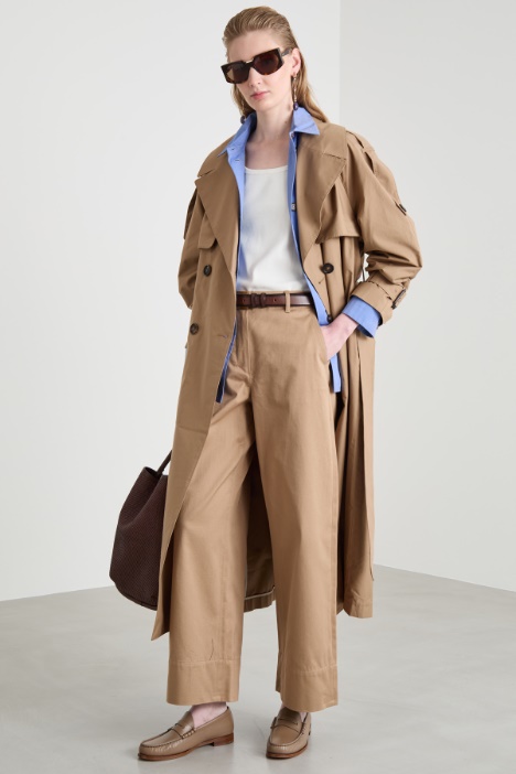 Wide-leg gabardine trousers Intrend