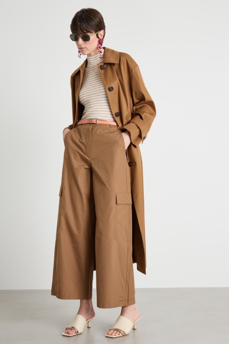 Pantalone cargo in popeline Intrend