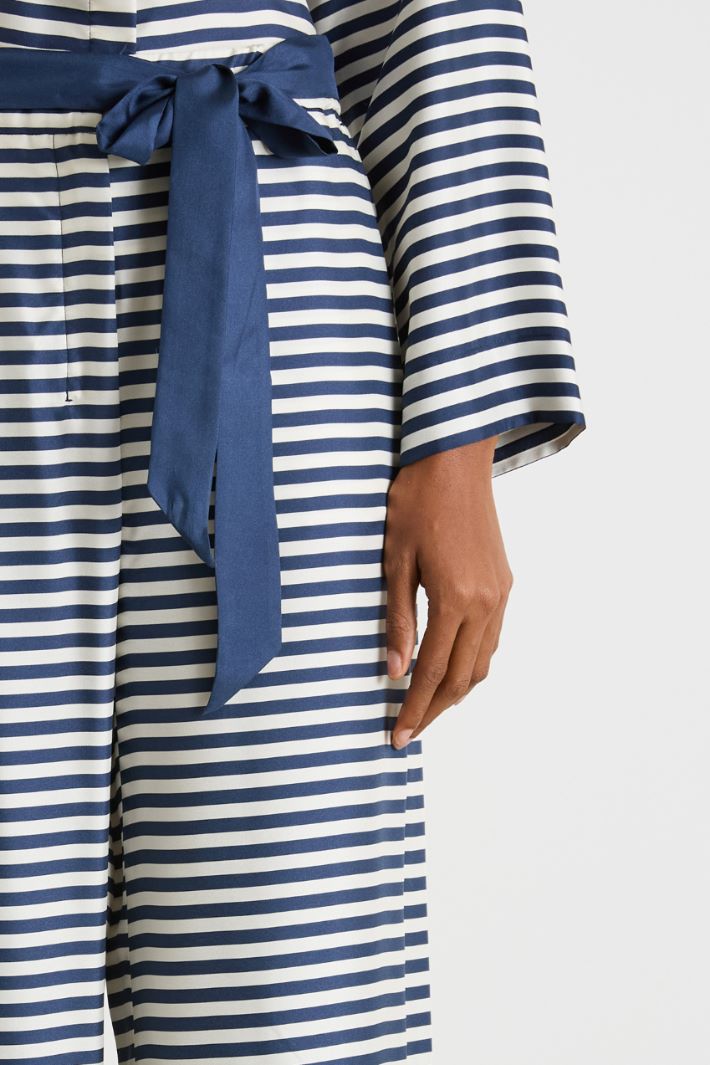 Belted printed twill trousers Intrend - 3