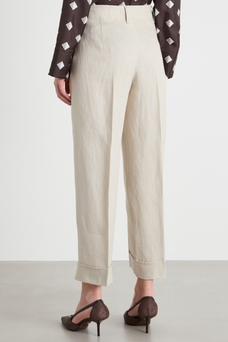 Pantalone dritto in tela