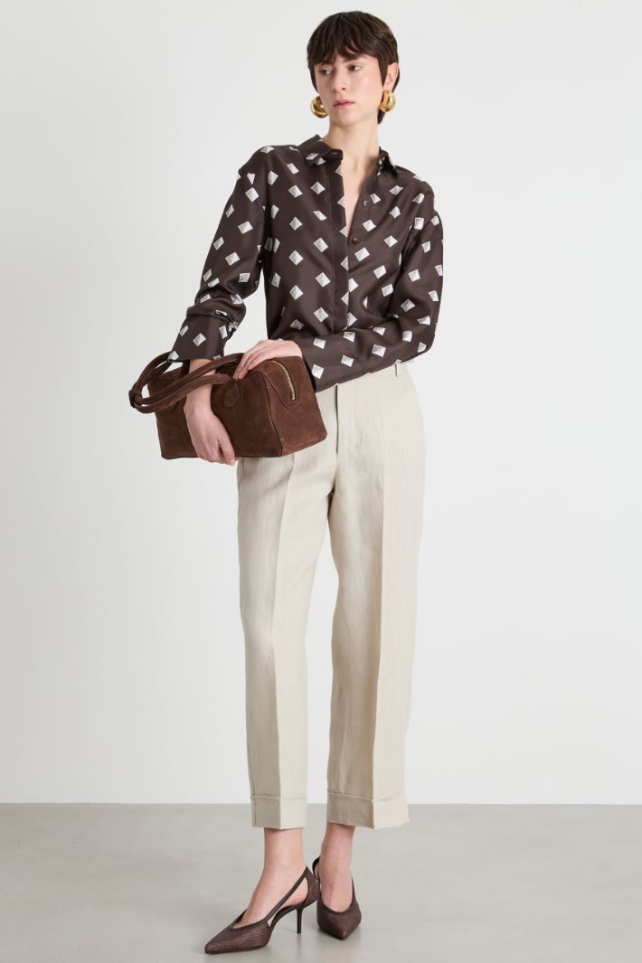 Straight-leg linen trousers Intrend