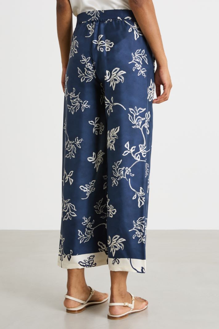 Printed twill trousers Intrend - 4