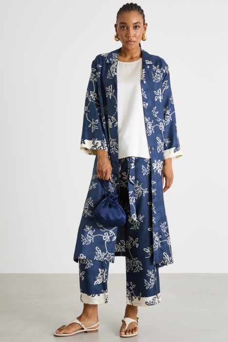 Printed twill trousers Intrend