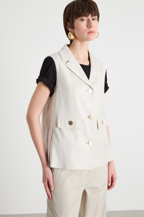 Gilet con tasche e spacchi Intrend