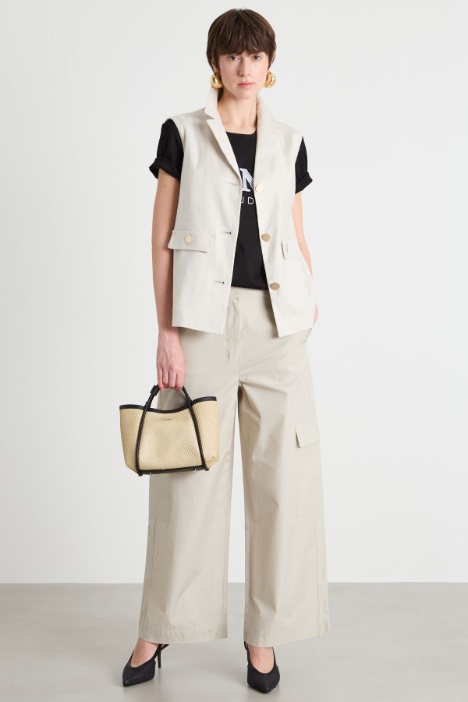 Gilet con tasche e spacchi Intrend