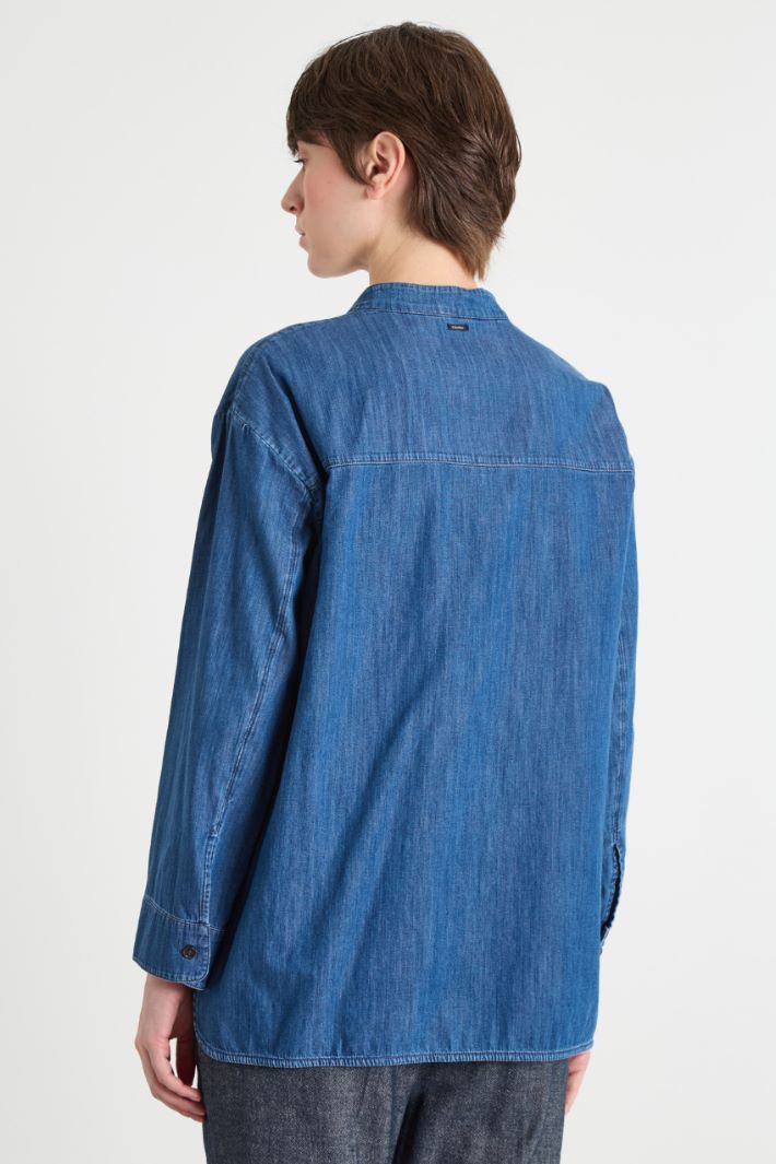 Camisa con cuello mao Intrend - 4