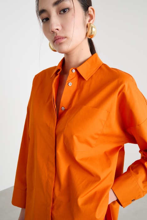 Camisa oversize recta de popelina