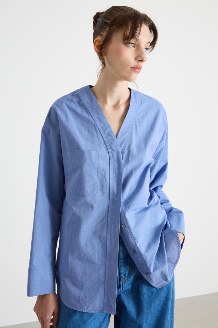 Canvas V-neck Tunic Intrend - 2