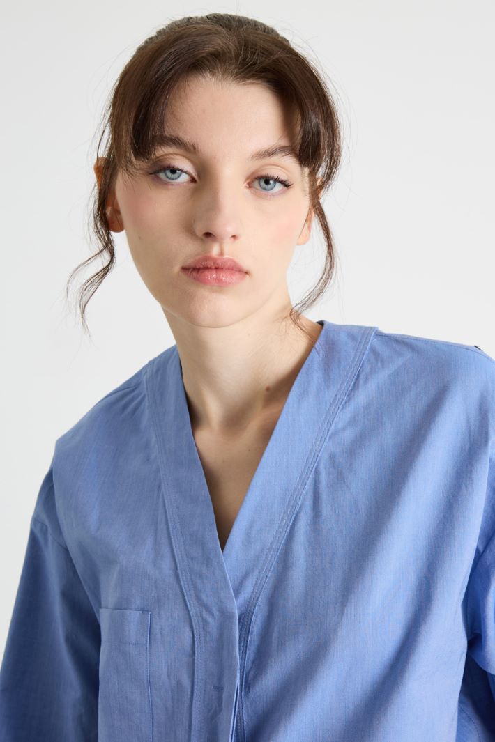 Canvas V-neck Tunic Intrend - 3