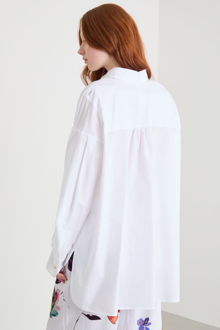 Asymmetric shirt with pleated sleeves Intrend - 4