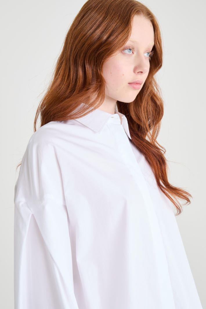 Asymmetric shirt with pleated sleeves Intrend - 3